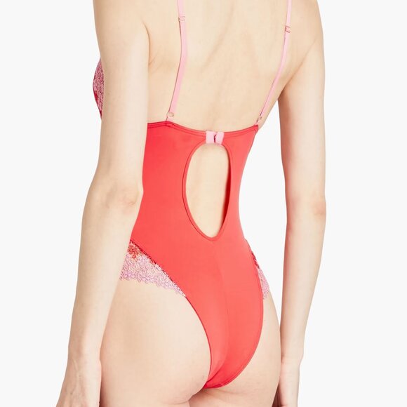 COSABELLA Veneto Lace Stretch Jersey Bodysuit in Pink Size Small NWT - Picture 7 of 9